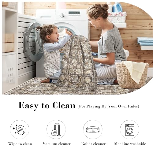 Washable Stain & Water Resistant Non-Slip Area Rug 6' x 9' S187999