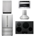 30 Induction Cooktop, Range Hood, Microwave, Refrigerator, Dishwasher G789
