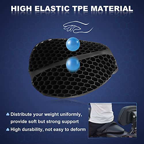 Foldable Large 3D-Honeycomb Breathable Motorcycle Gel Seat Cushion R50354