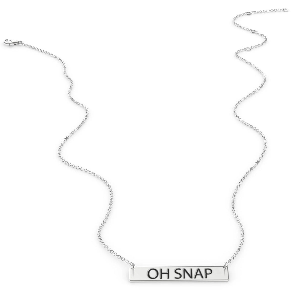 Sterling Silver Bar Pendant Necklace K290