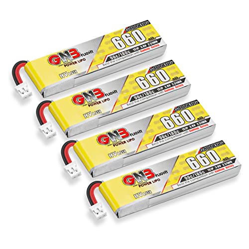 660mAh 1S LiPo Battery 4PCS 3.8V 90C JST-PH2.0 Micro FPV Racing Drone V272515