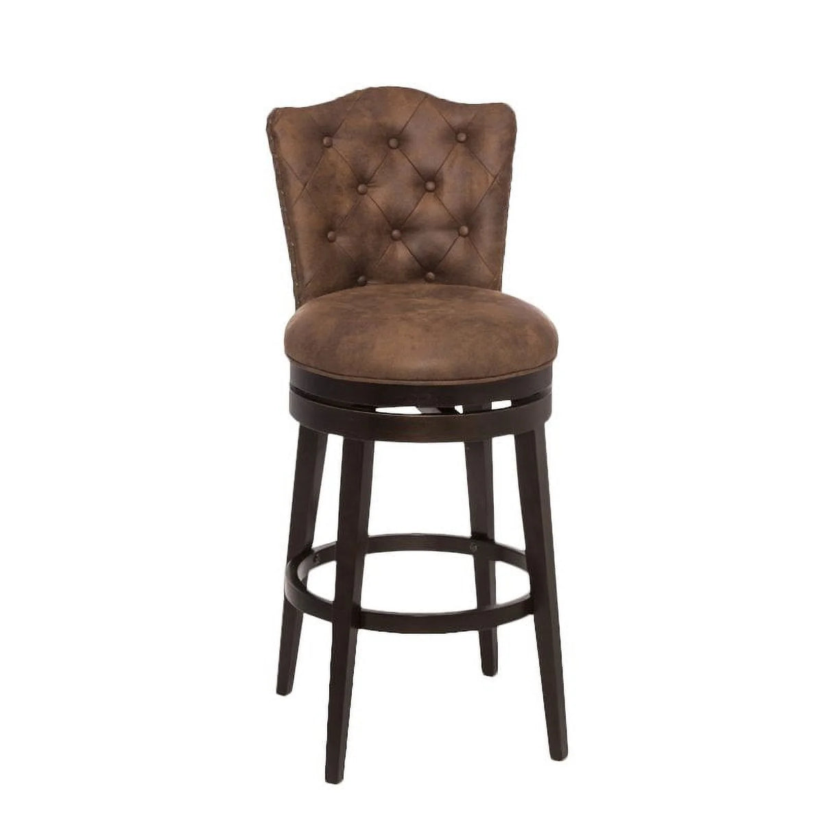 30" Faux Leather Swivel Bar Stool Set of 3 L646371