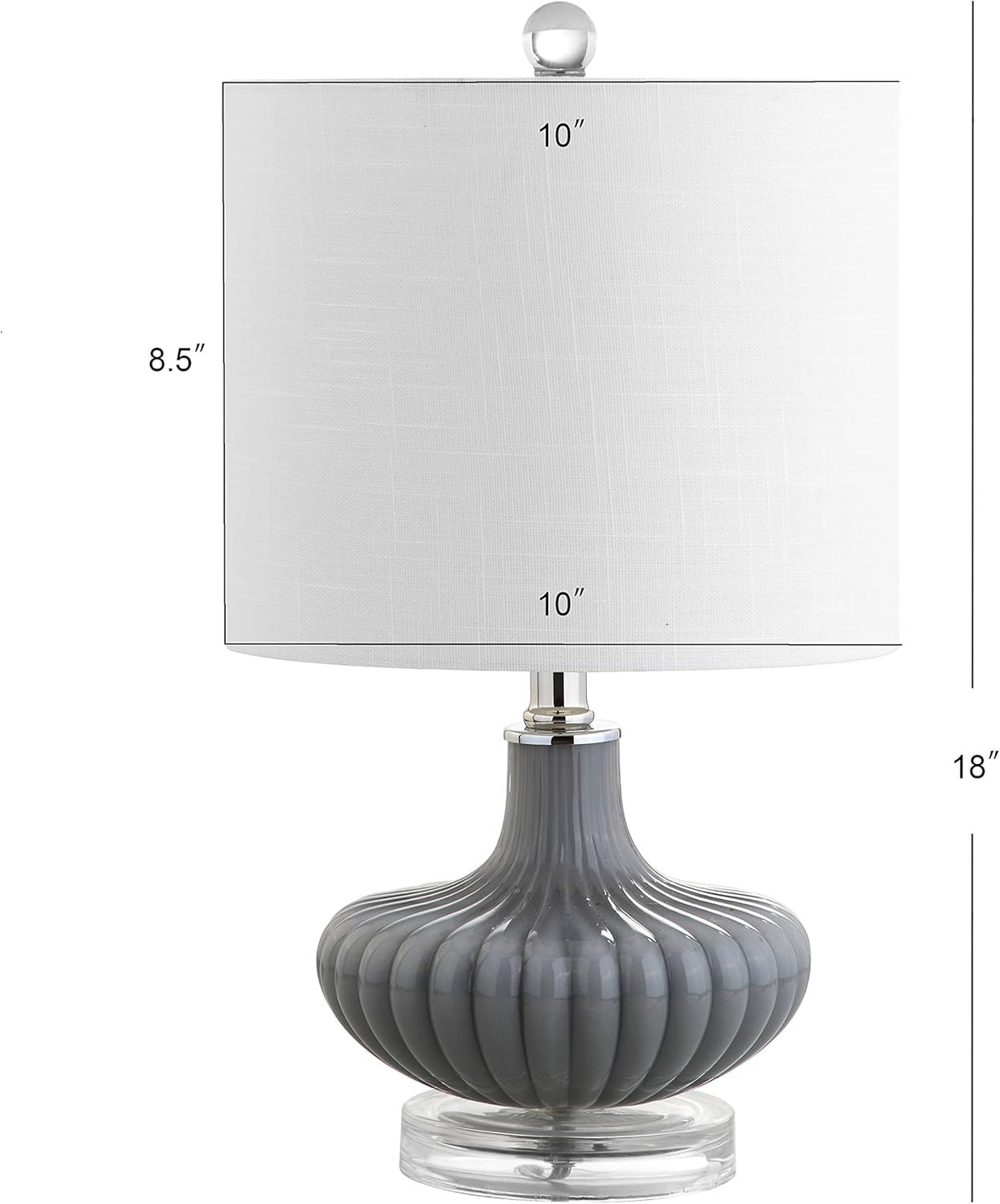 Gray Glass and Lucite LED Table Lamp A952