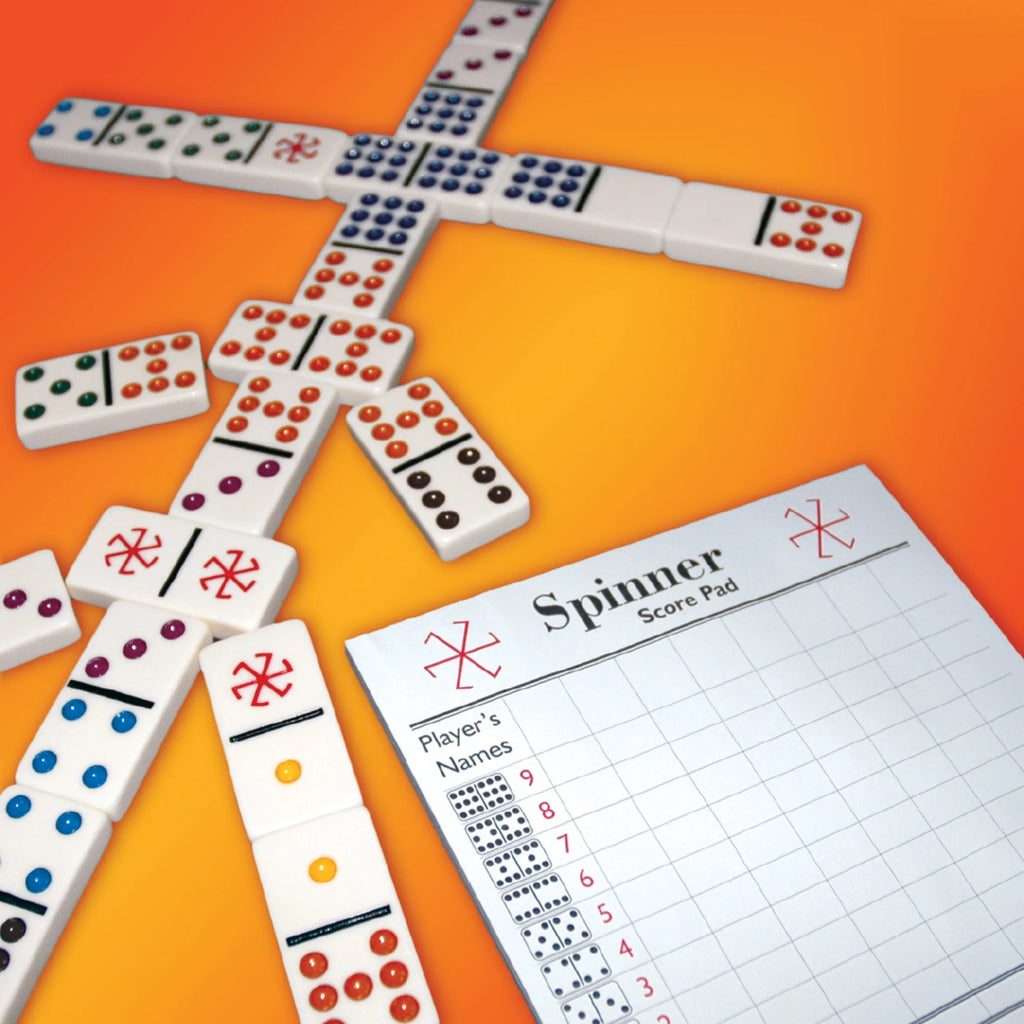 Spinner Domino Set in Wooden Case V1439