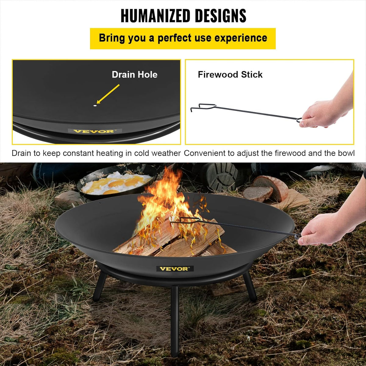 22-Inch Round Carbon Steel Fire Pit Bowl Q8998