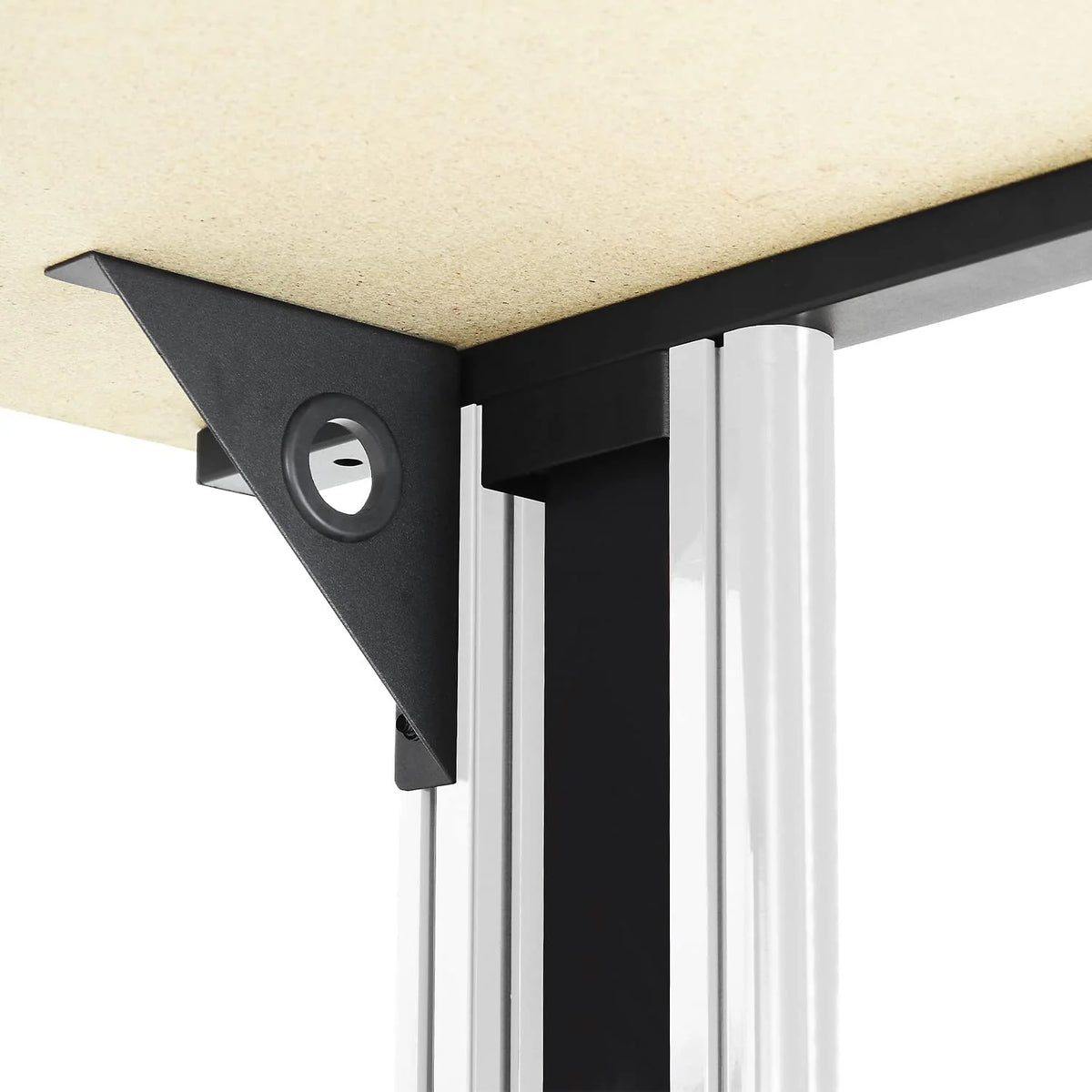 25" X 58" Black And White Computer Desk O23826