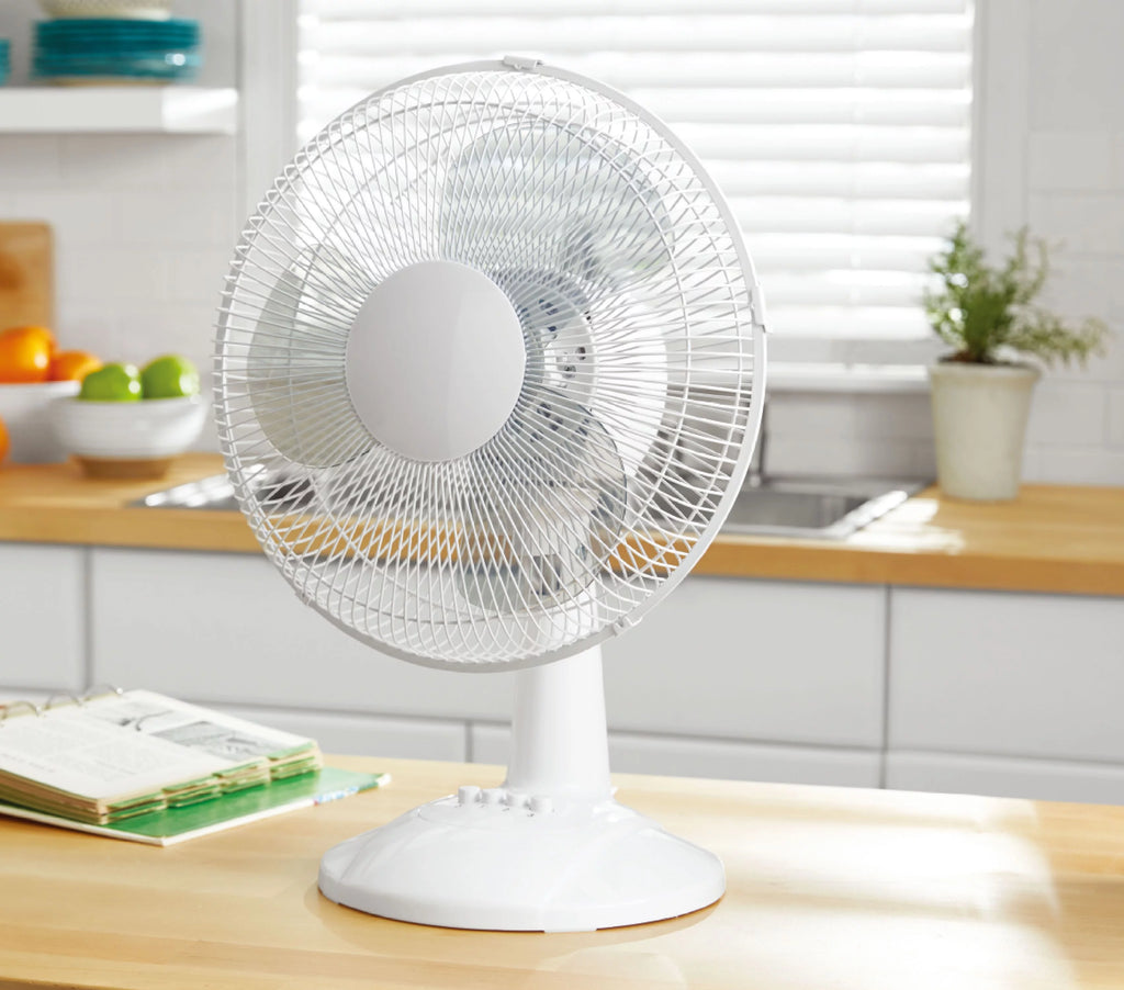 3-Speed Oscillating Table Fan White W86108
