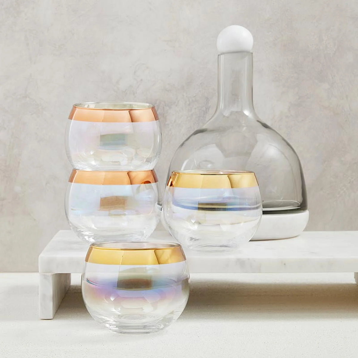 Marble & Glass Wine Carafe X9257