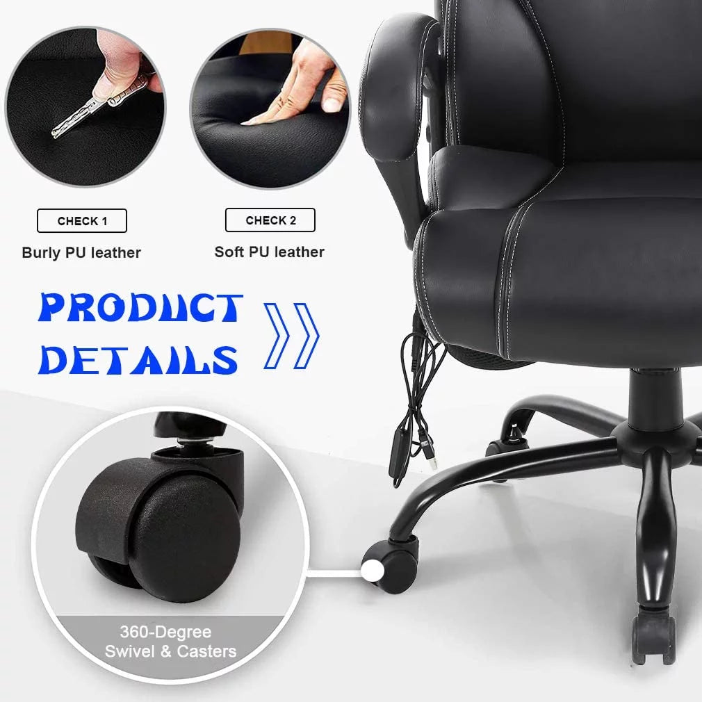 Black Executive Chair with Lumbar Support Y868