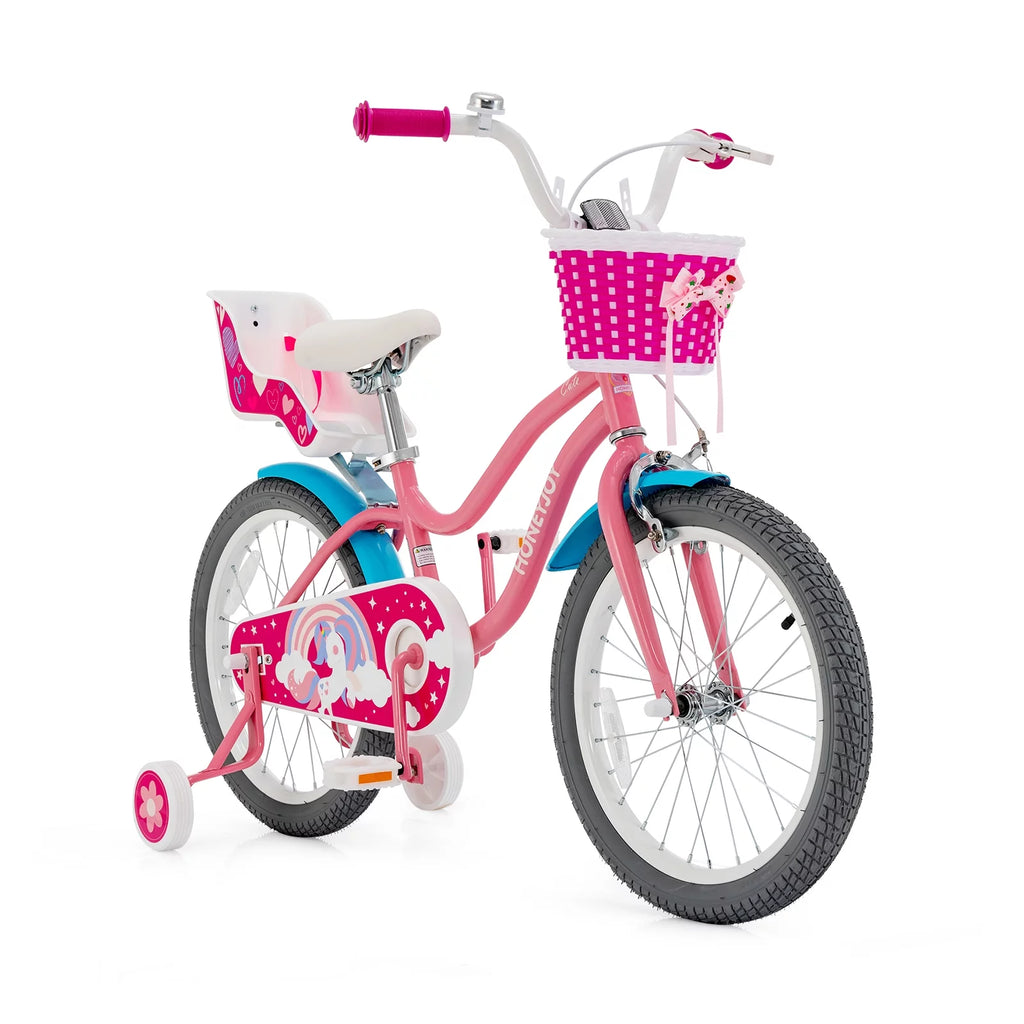 18 Inches Kids Bicycle with Training Wheels and Basket G483