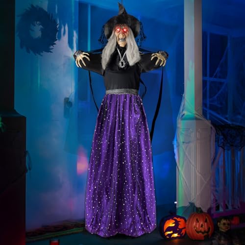 47” Animated Witch Halloween Decorations T151