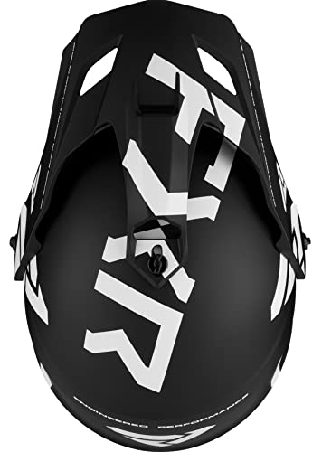 Black/White Snowmobile Helmet with Electric Shield Z3862