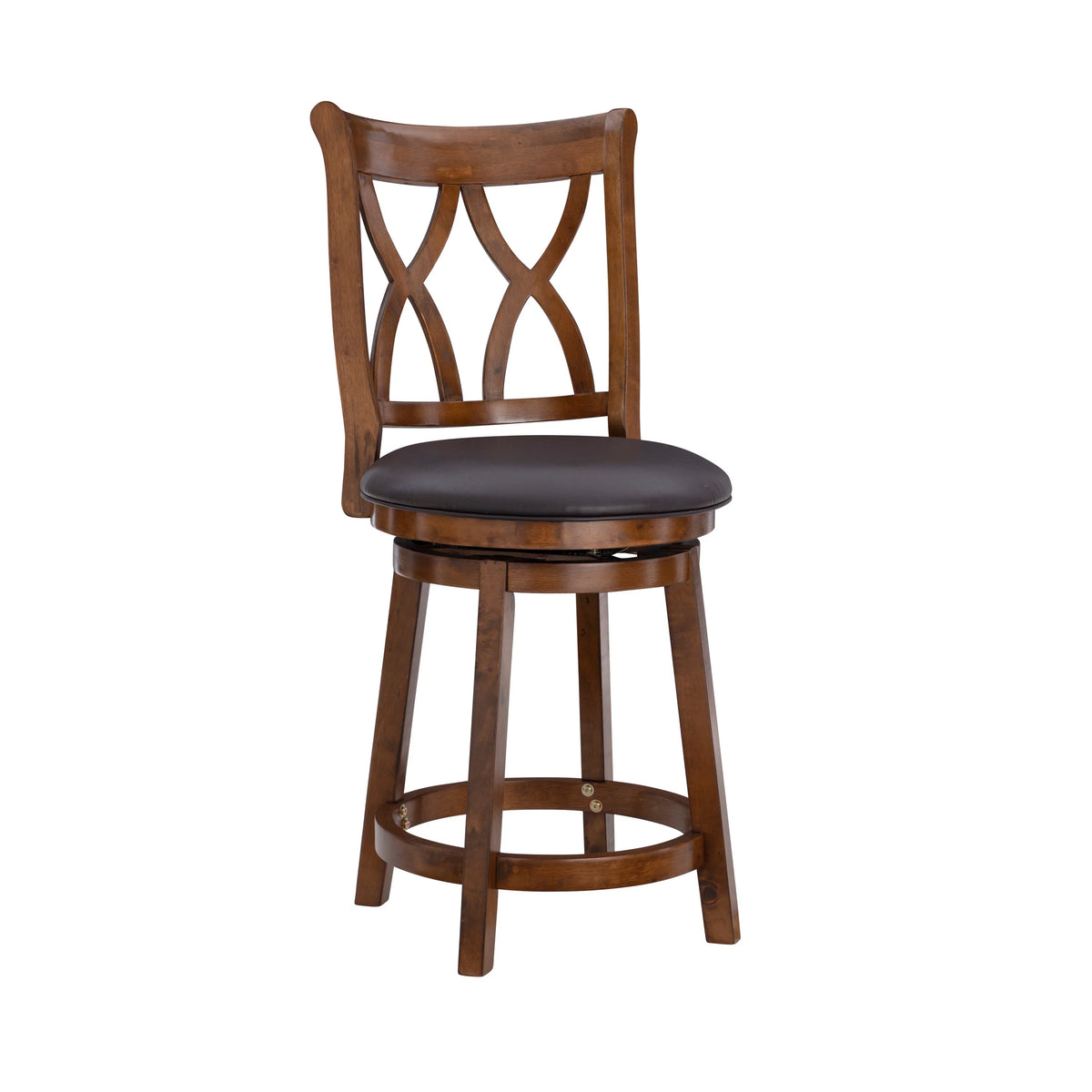 Rustic Oak Swivel Counter Stool S246536