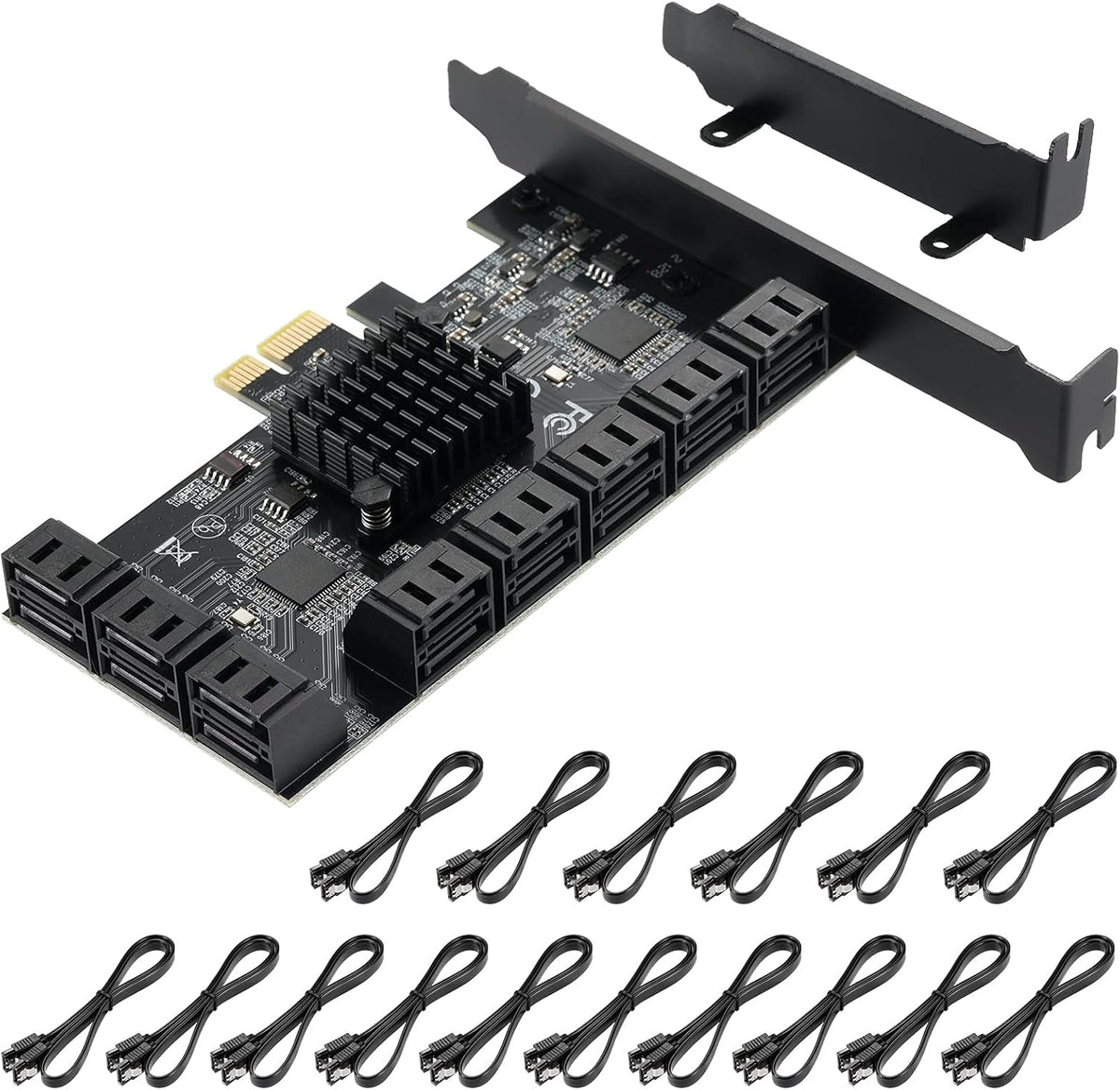PCIE to SATA 3.0 6 Gbps Controller with 6 SATA Cables L873