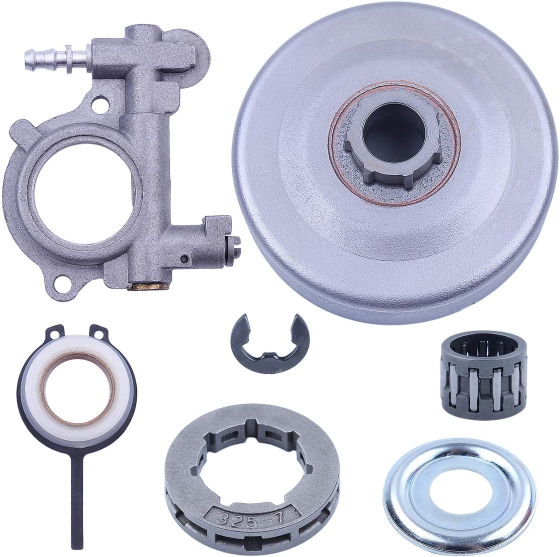 Cylinder Head Engine Motorcycle Parts Oil Pump Sprocket Clutch Drum Rim Kit .325-7T 19mm Worm Gear V7177