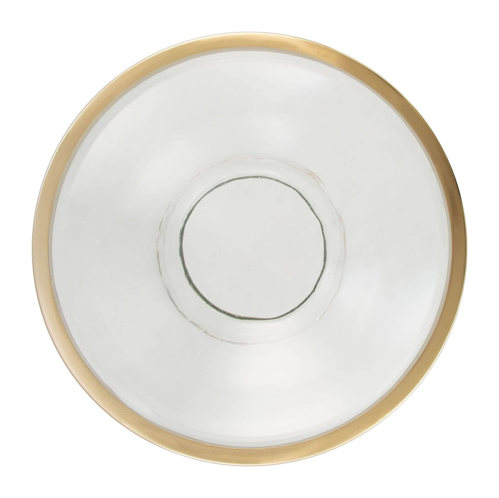 Clear Glass & Gold Side Table I643146