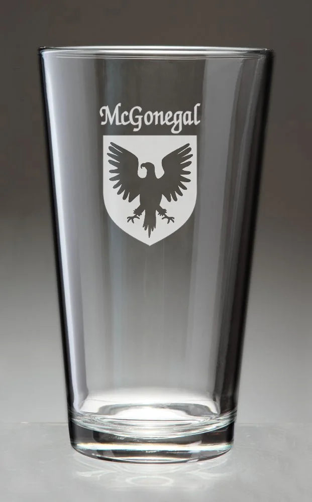 Irish Coat of Arms Pint Glasses Set of 4 G6351