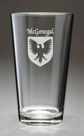 Irish Coat of Arms Pint Glasses Set of 4 G6351