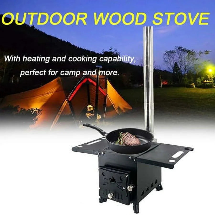 Portable Wood Burning Stove for Tent Cooking E7897
