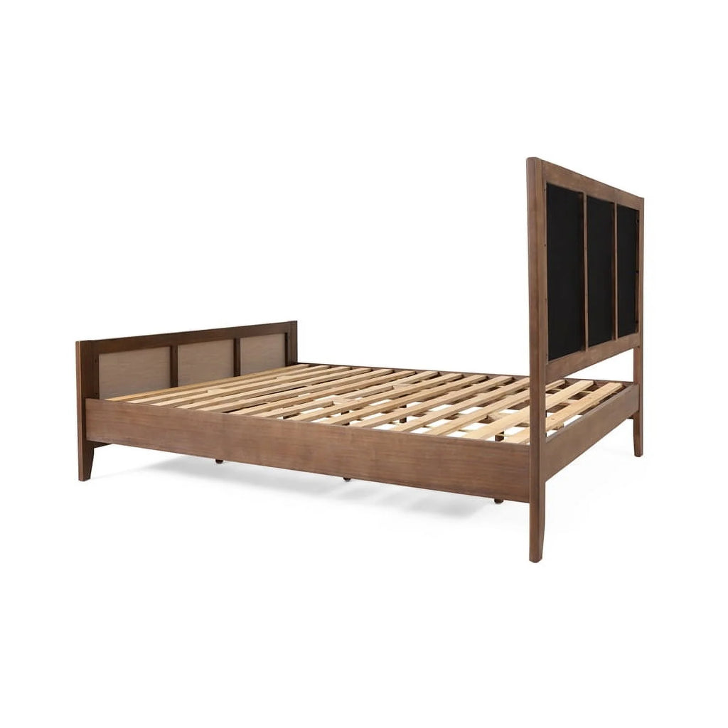 Light Brown Glaze Wood Cal King Bed M880251