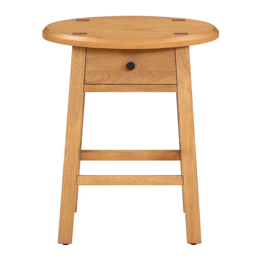 Round Side Table with Solid Wood Frame N4960