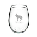 Deep Etched Stemless Red Wine Glass E58577