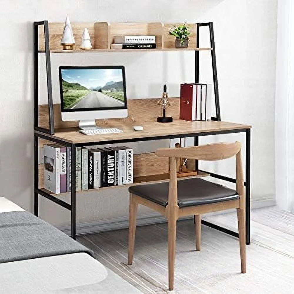 Computer Desk with Hutch & Bookshelf 47 Inches F73658