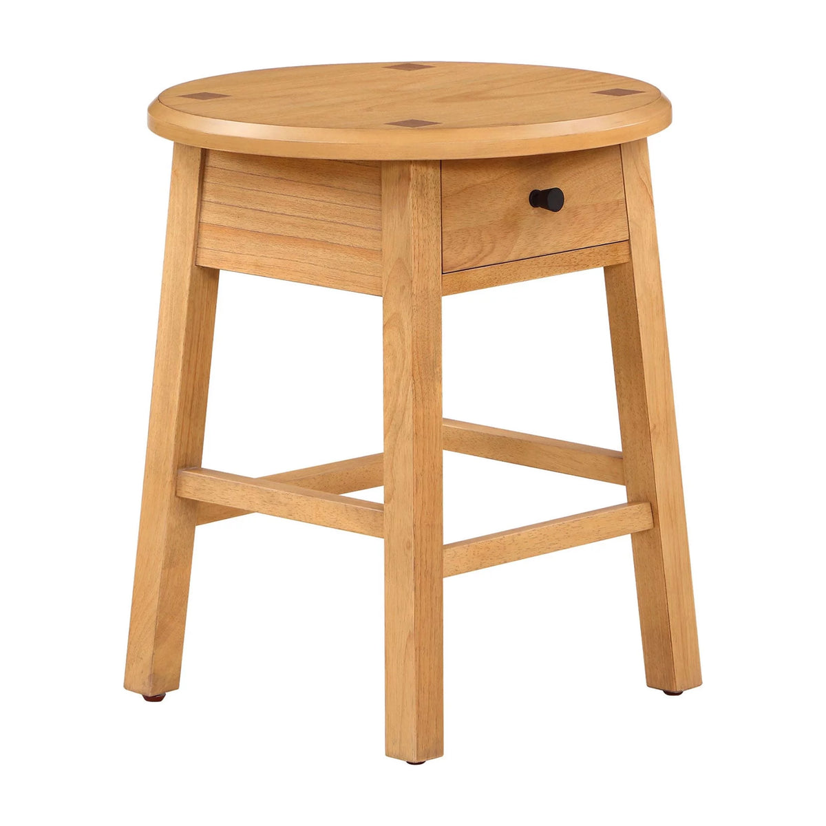 Round Side Table with Solid Wood Frame N4960