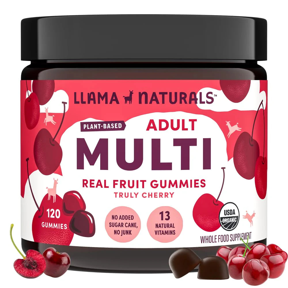 Real Fruit Gummy Vitamins for Adults, Vegan Chewable Multivitamin Gummies, 120 Count T13596