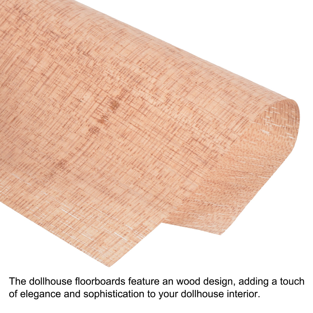 Red Walnut Veneer Dollhouse Flooring 5 Pcs U990447