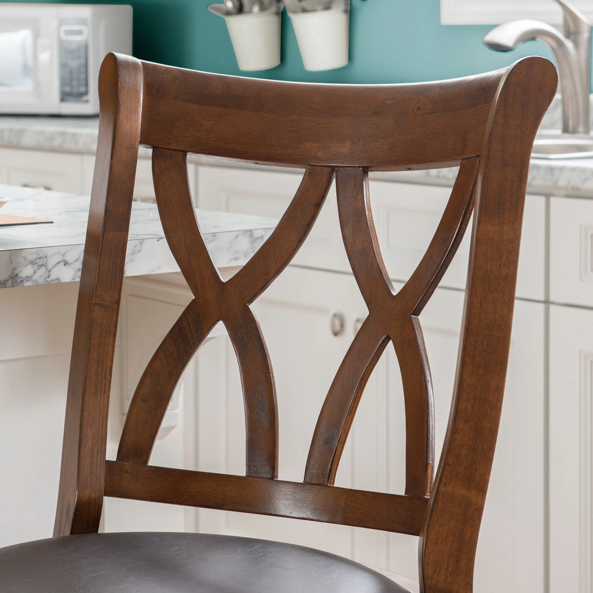Rustic Oak Swivel Counter Stool S246536