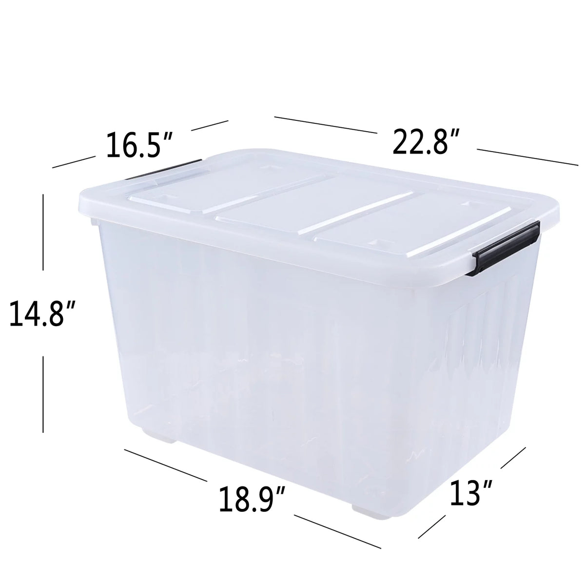 70 Quart Clear Plastic Storage Bins with Lids, 4-Pack Z574