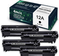 4-Pack Black Compatible Toner Cartridges for HP Printers I63127