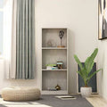 3-Tier Concrete Gray Chipboard Book Cabinet M6978