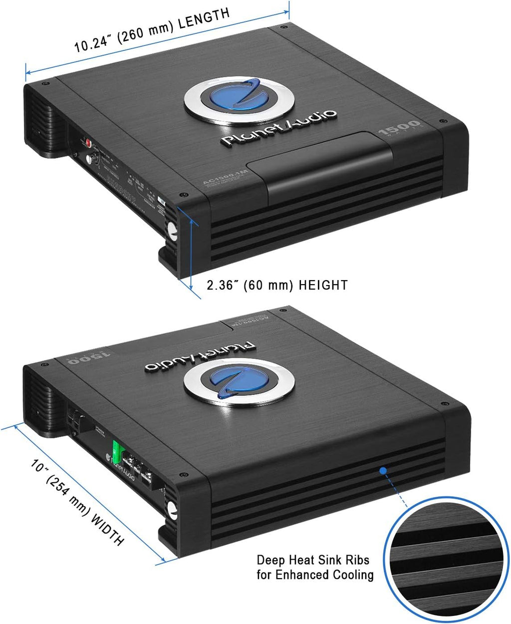 1500 Watts Class AB Monoblock Car Amplifier with Wiring Kit E231