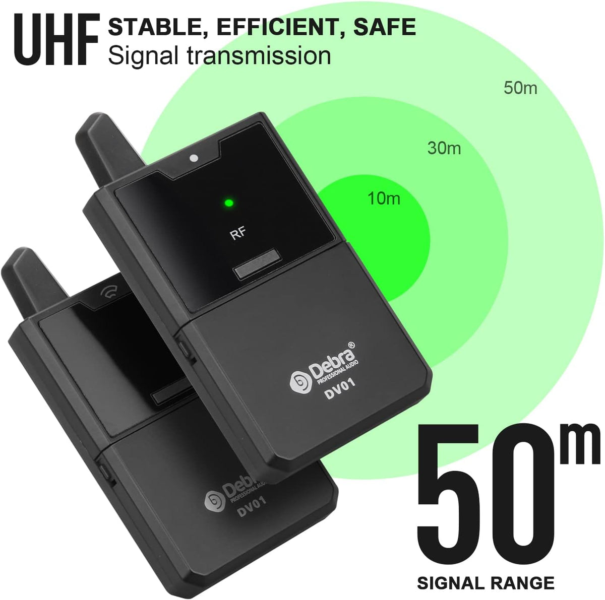UHF Wireless Lavalier Microphone System with Receiver for Camera E886