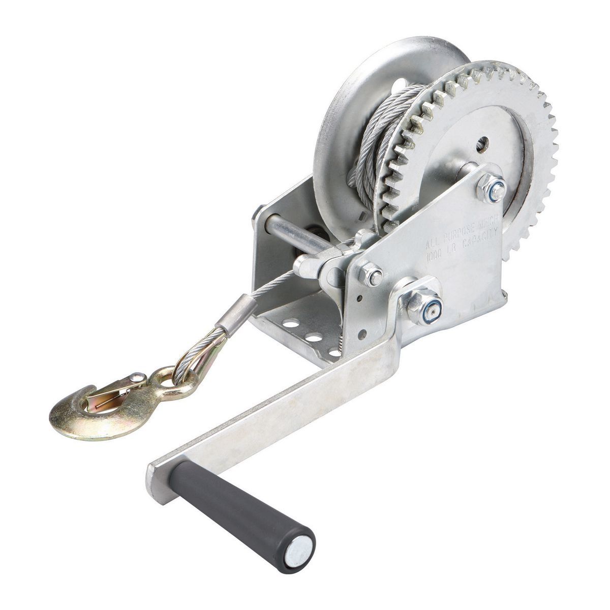 1000 lb. 1/2 Ton Capacity 32 ft. Cable Hand Winch J594030