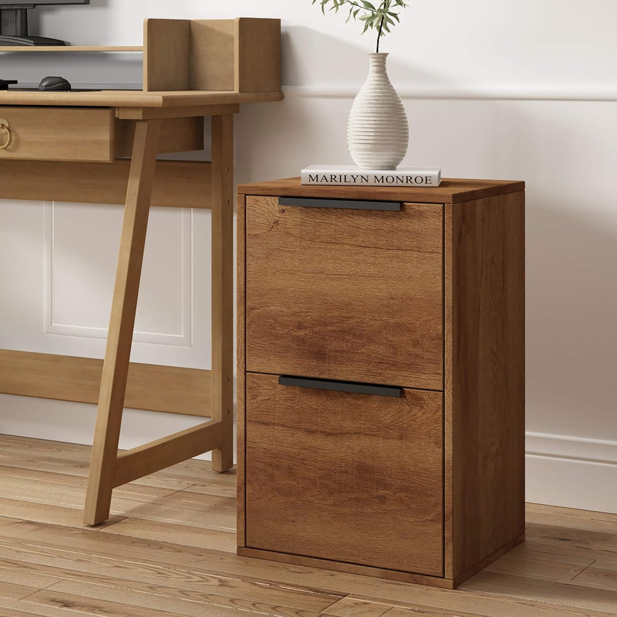 2 Drawer Wooden File Cabinet V240