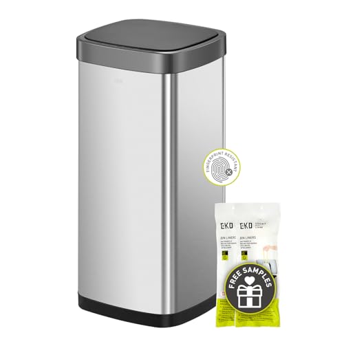 50 Liter Matte Stainless Steel Motion Sensor Trash Can J47791