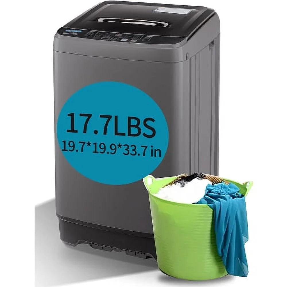 17.7 lbs Portable Compact Washing Machine with Drain Pump P9601