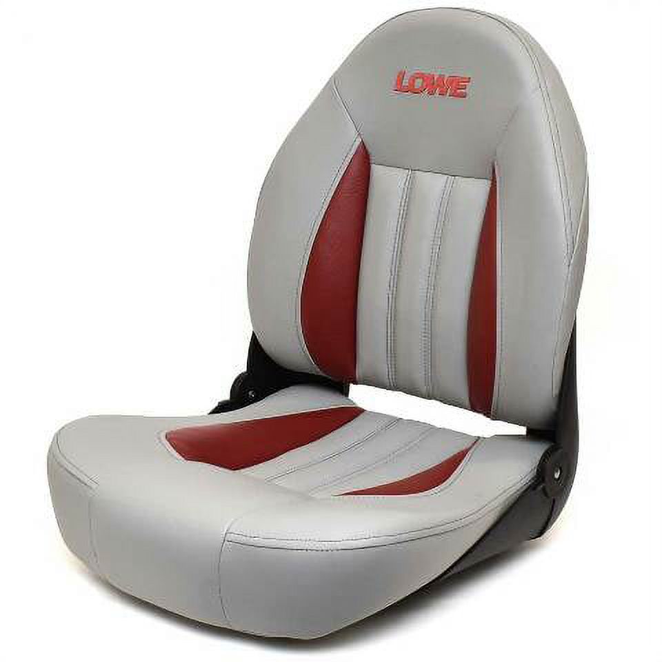 Folding Fishing Seat Gray Red Black 18 x 20 x 24 Inch U729848