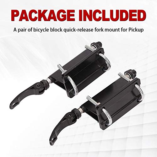 Bike Fork Mount Bicycle Quick-Release Aluminum Alloy Fork Block Mounts 2 Pcs O39470