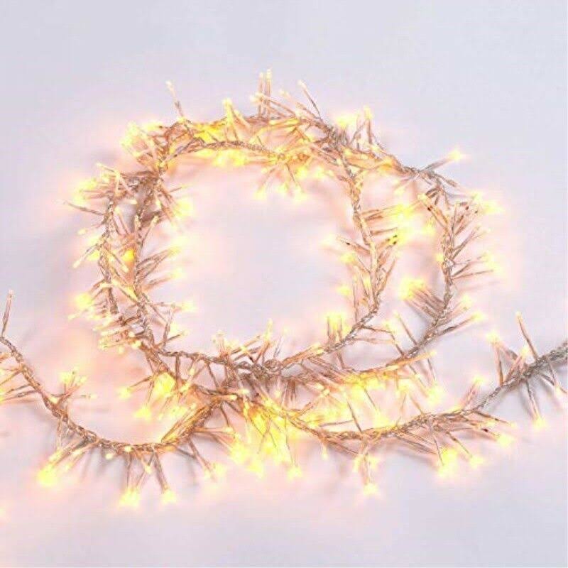 768 LED Warm White Cluster Light Set, Transparent Wire 19.5 ft J712516