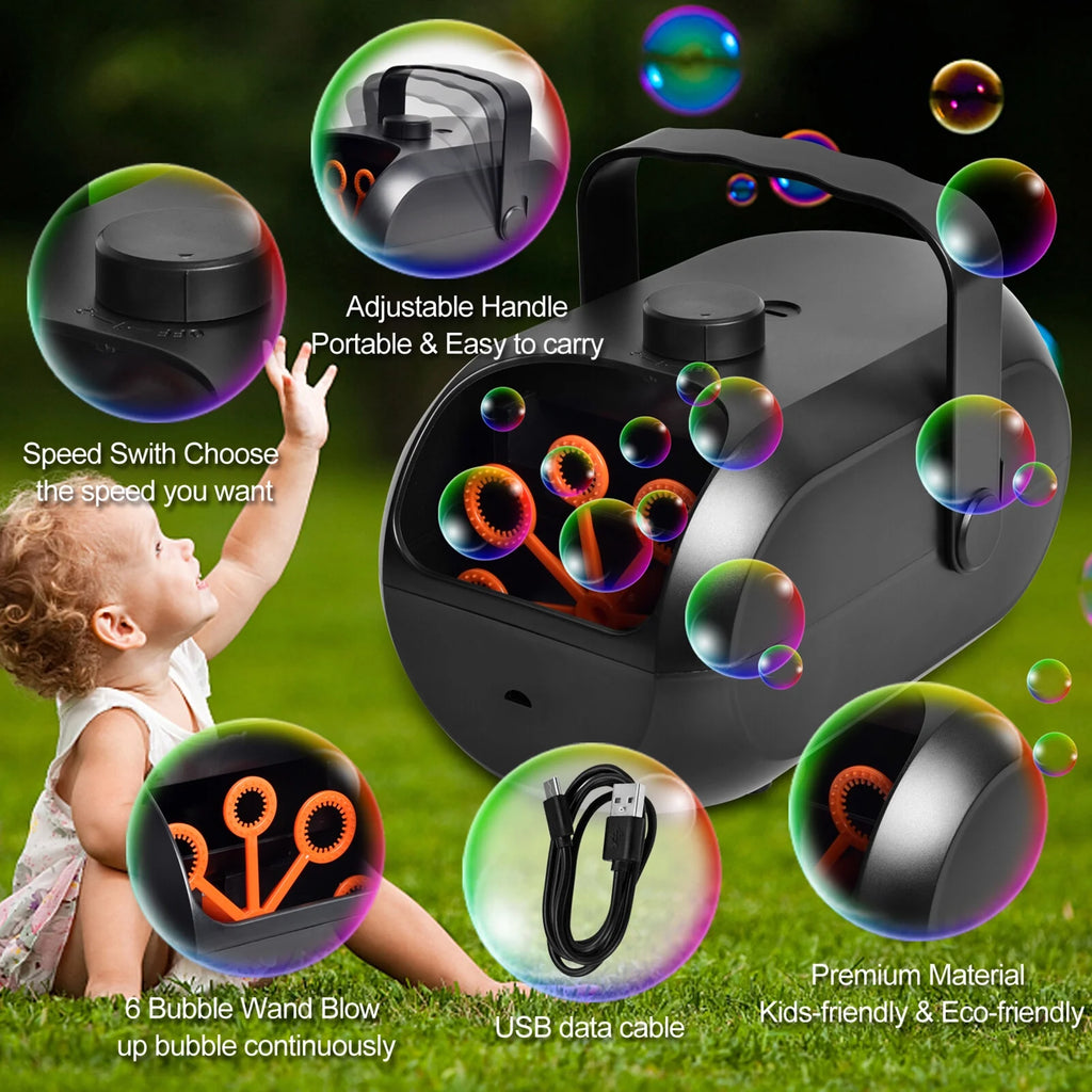 Bubble Machine Portable Bubble Blower for Kids Toddlers B933867
