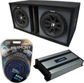 Ported Dual 10 Sub Box Enclosure & Amp Y813592