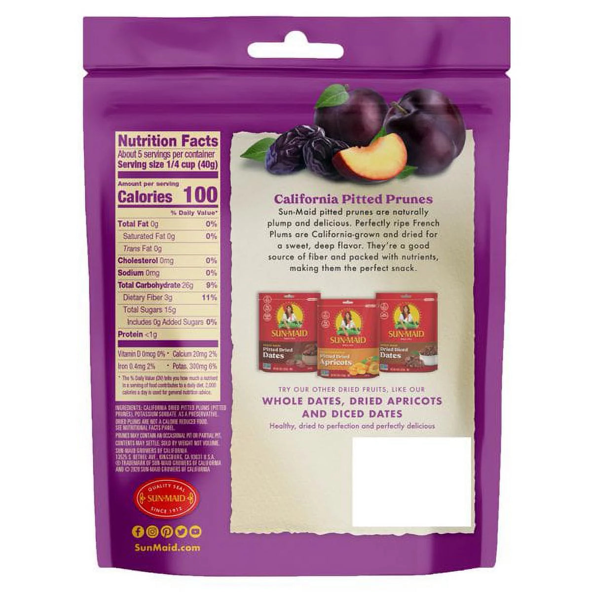 California Whole Pitted Prunes 7 oz Pack of 4 S489013
