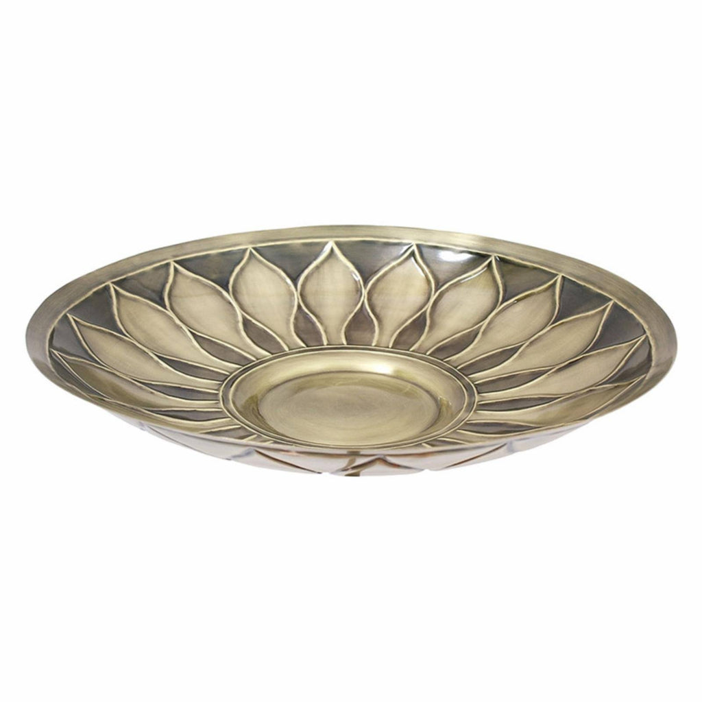 Brass Birdbath with Stake R70412