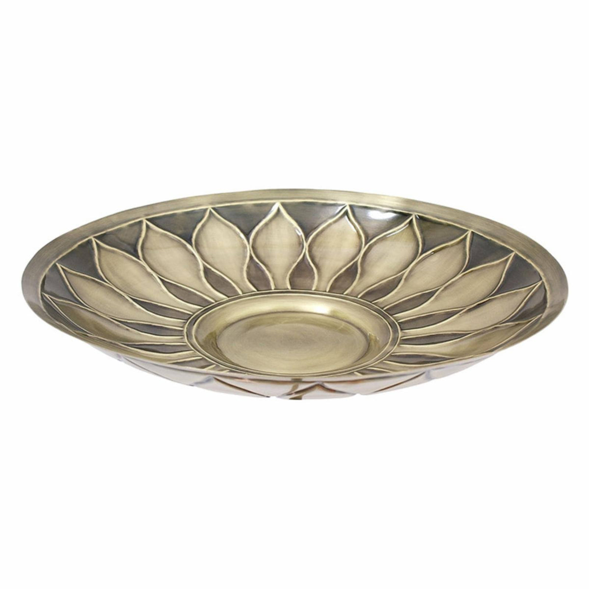 Brass Birdbath with Stake R70412