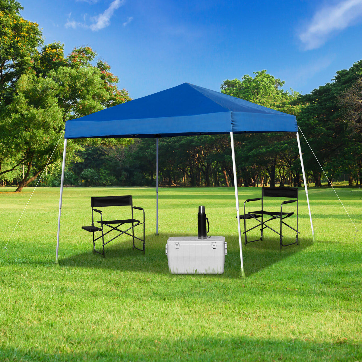 Blue Outdoor Pop Up Canopy Tent with Carry Bag Q7785