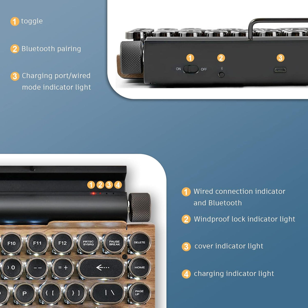 Wireless Bluetooth Mechanical Keyboard 83 Keys W3493